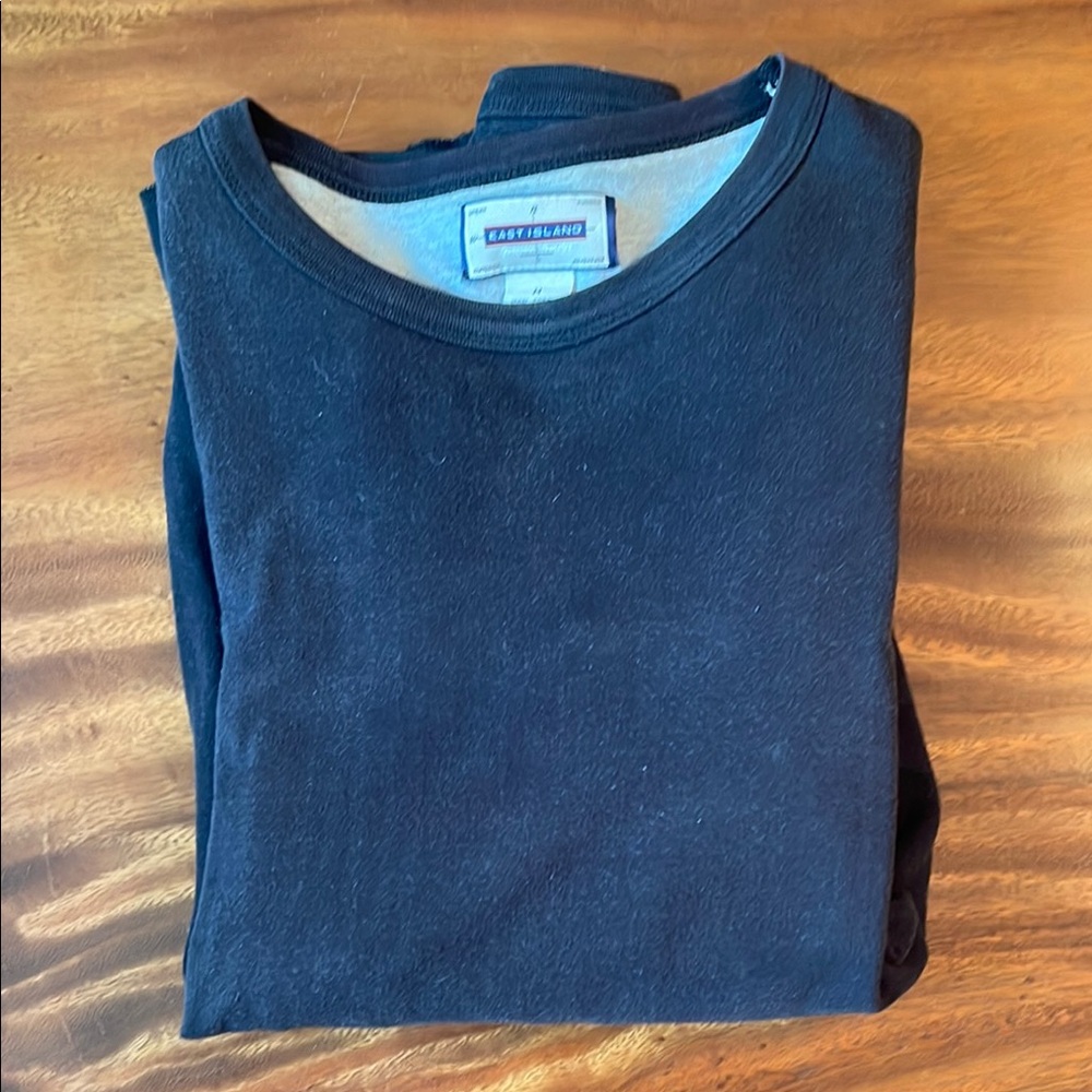East Island Black Long Sleeve Shirt Black & Reversible Gray Size M